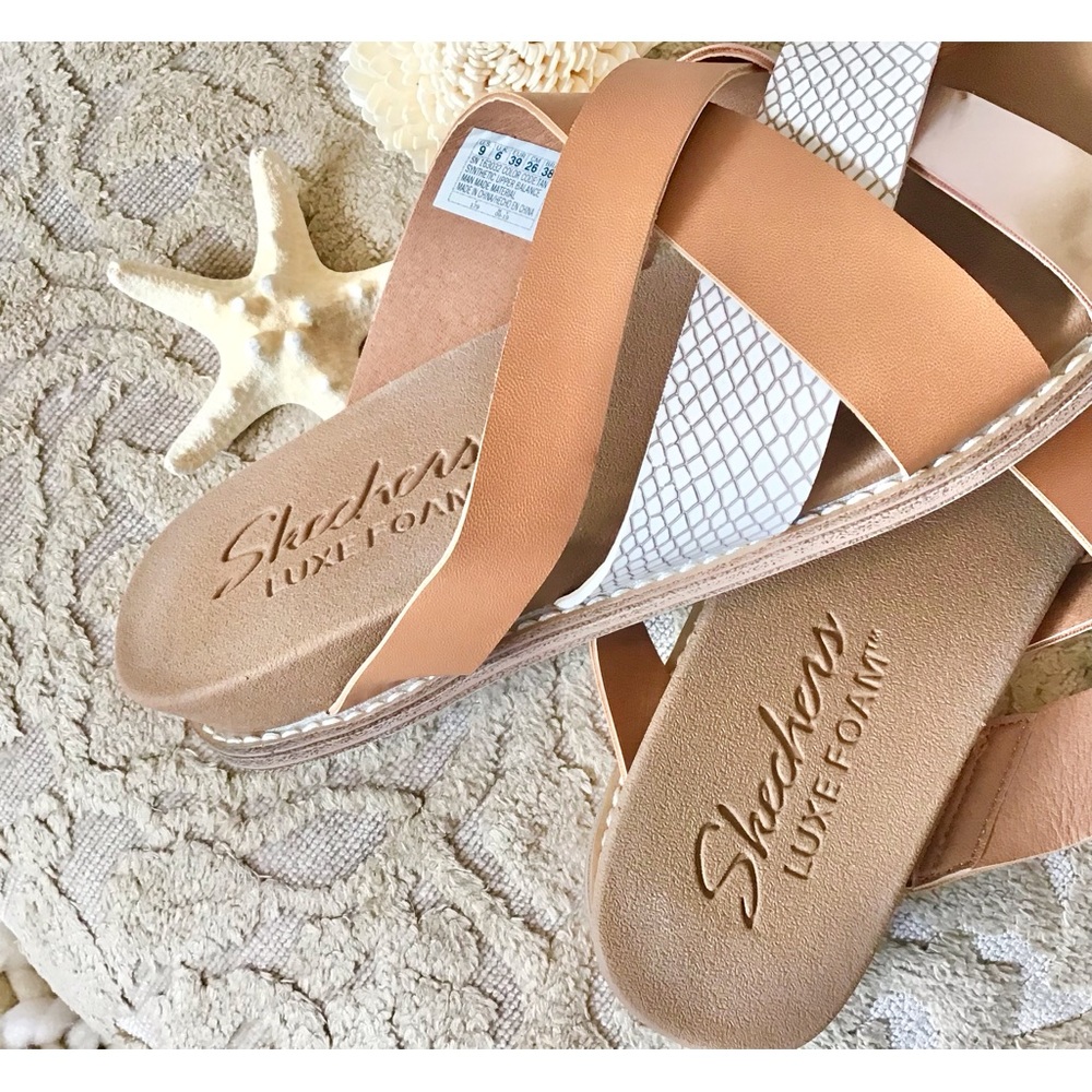 Skechers Sweet Chic Luxe Foam Multi-Strap Sandals Size 9, EUC - Picture 5 of 7